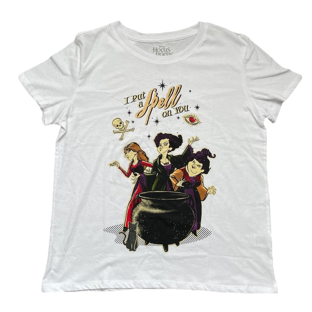 Disney Halloween Hocus Pocus Hokus Pokus Graphic T Short Sleeve Top (size S)